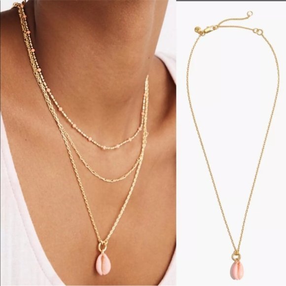 Madewell | NWT Painted Cowrie Shell Pendant Necklace